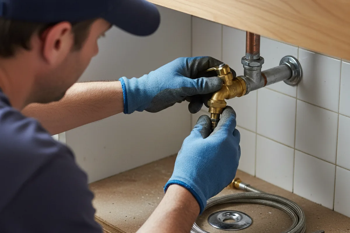 Shutoff valve and fitting work during Emergency Plumbing in Belton